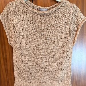 J. Crew Women's Short-Sleeve Scoop-Neck Knit Sweater in Tan